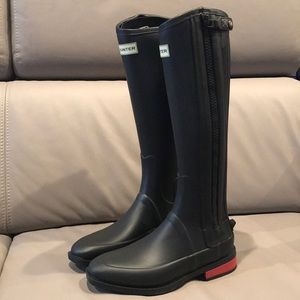 hunter wellesley rubber riding rain boot